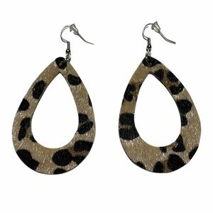 Animal Print Teardrop Fashion Earrings cheetah